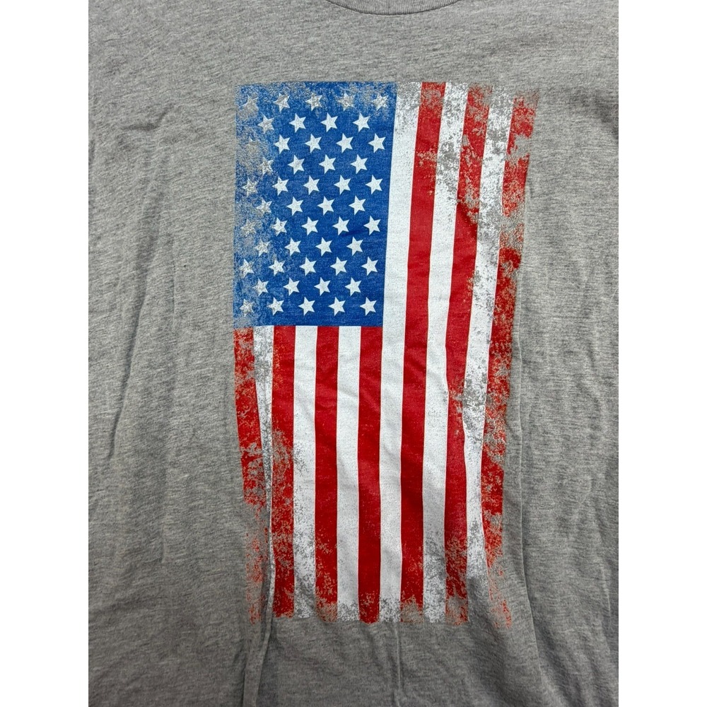 American Flag Men Shirt Patriotic Gray Size XL - Picture 4 of 9